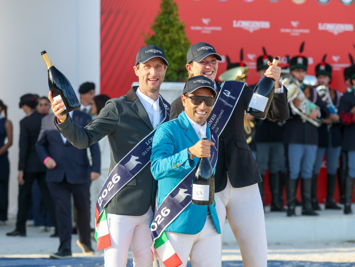 Philippe Le Jeune, un coach heureux ! 1 PrizeGiving GP Said Abdel Devos Pieter Tryba Lara LGCT Rome 2026 20261011 STE11312